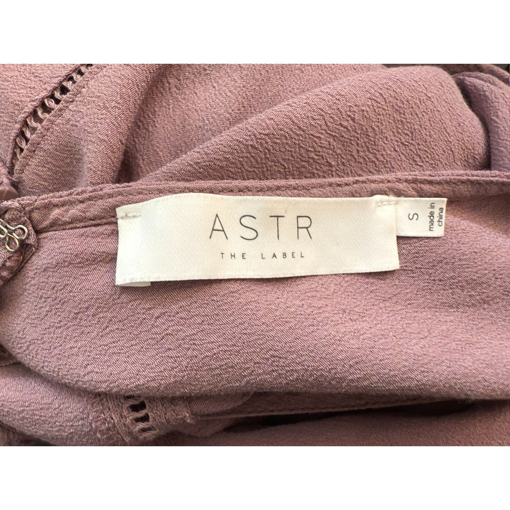 Y2K ASTR Label Silk Bohemian Hippie Peasant S Fairy Off Shoulder Pink Mini Dress - Picture 6 of 8